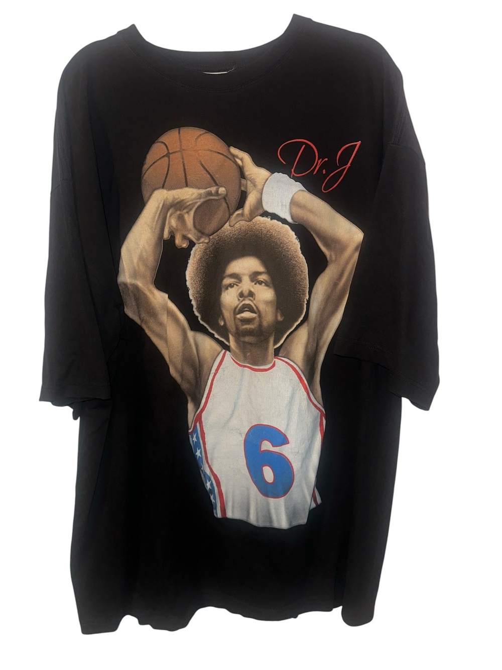 Vintage Y2K Philadelphia 76 sixers Dr. J tee size 4x